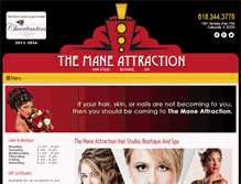 Tablet Screenshot of maneattractionhairstudio.com